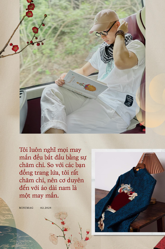 Ông chủ tiệm áo dài nam có dàn khách “ruột” toàn chủ tịch, người nổi tiếng: Mua được nhà chỉ nhờ một mẫu áo, chưa đến Tết đã có khách hỏi 100 bộ cho năm sau - Ảnh 3.