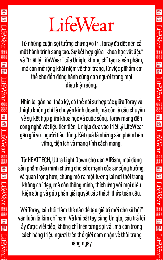 Chủ tịch Toray Industries kể về ‘mối duyên’ với Uniqlo: 20 năm tạo nên ‘chất liệu của giấc mơ’, từ HeatTech đến mục tiêu doanh số 10.000 tỷ Yên - Ảnh 8.