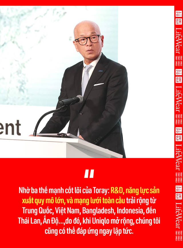 Chủ tịch Toray Industries kể về ‘mối duyên’ với Uniqlo: 20 năm tạo nên ‘chất liệu của giấc mơ’, từ HeatTech đến mục tiêu doanh số 10.000 tỷ Yên - Ảnh 6.