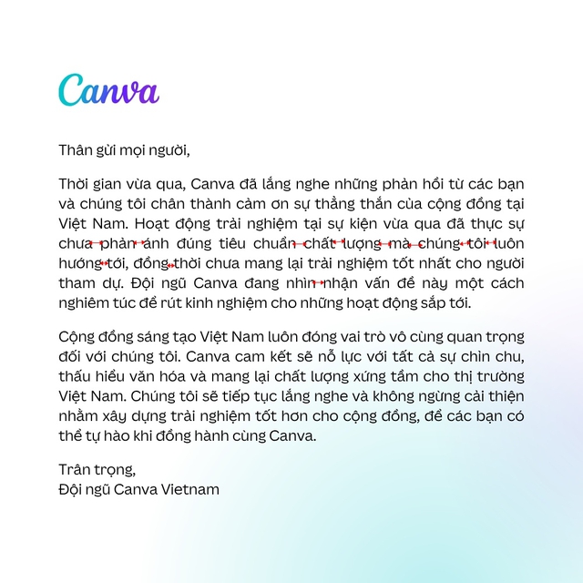 Người dùng bắt lỗi thư xin lỗi của Canva - Ảnh 2.