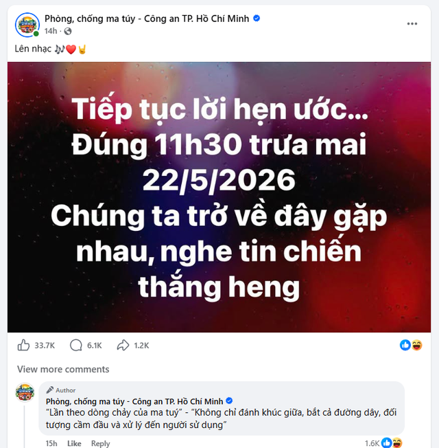 Social case fanpage Phòng, chống ma túy - Công an TP.HCM: Khi cán bộ hành pháp làm social bùng nổ hơn cả nghệ sĩ hạng A với 132.000 lượt thích trong chưa đầy một giờ - Ảnh 2.