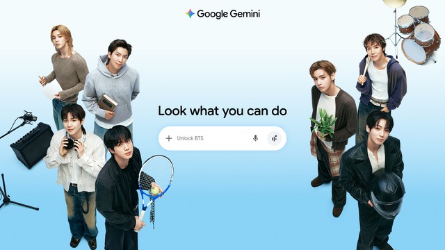 Google đang dùng BTS để hướng dẫn người hâm mộ cách dùng AI Gemini - Ảnh 1.