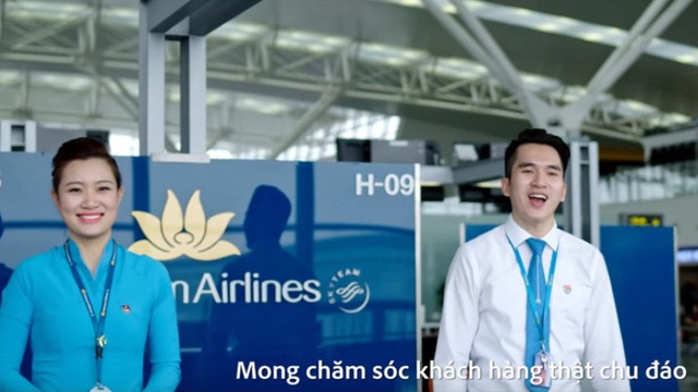 
Clip có sự tham gia của nhiều nam thanh nữ tú hãng hàng không Vietnam Airlines.
