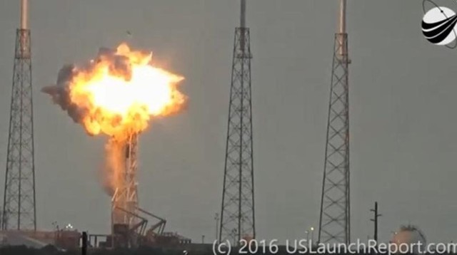 Vụ tai nạn Falcon 9 vào tháng 9/2016. Ảnh: Business Insider.