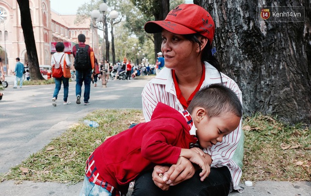 Chị Linh và nhóc Đạt.