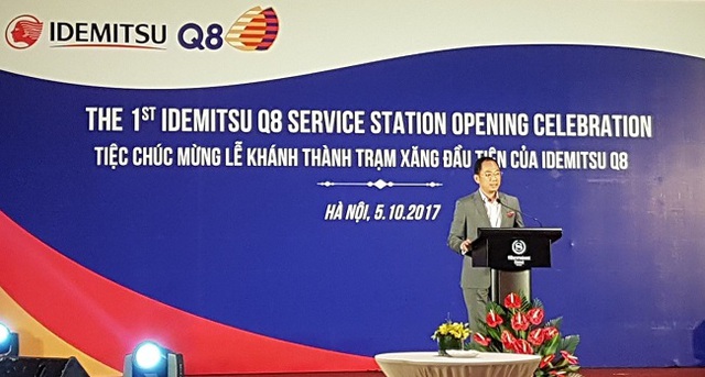 Ông Cao Hoài Dương – Tổng Giám đốc PV Oil phát biểu tại lễ khai trương cửa hàng xăng dầu IQ8