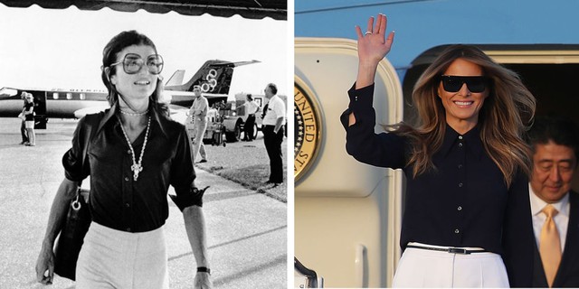 Tân Đệ nhất Phu nhân Mỹ- Bà Melania Trump được cho bị ảnh hưởng từ phong cách thời trang của cố Đệ nhất Phu nhân Jacqueline Kennedy.
