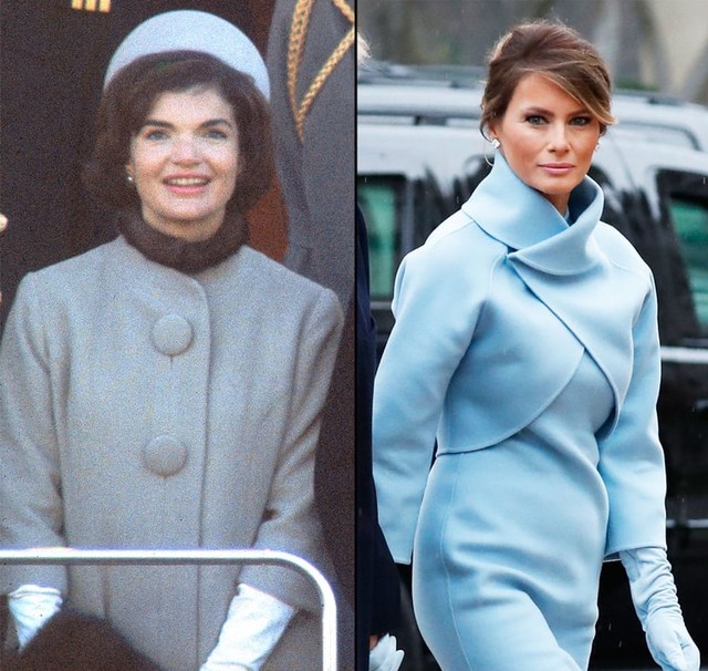 Bộ váy tân Đệ nhất Phu nhân mặc tại lễ nhậm chức của Tổng thống Donald Trump được cho khơi nguồn cảm hứng từ bộ váy Jackie mặc cũng tại lễ nhậm chức của John F. Kennedy