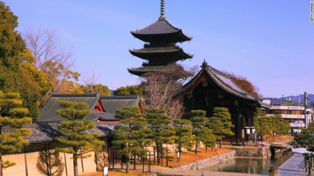 Đền Toji – nơi có tháp gỗ 5 tầng cao nhất Nhật Bản (54,8 m)