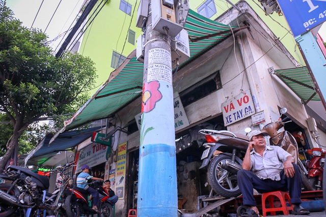 Người dân thích thú khi hơn 100 cột điện, cột đèn ở Sài Gòn bỗng nở hoa - Ảnh 10.