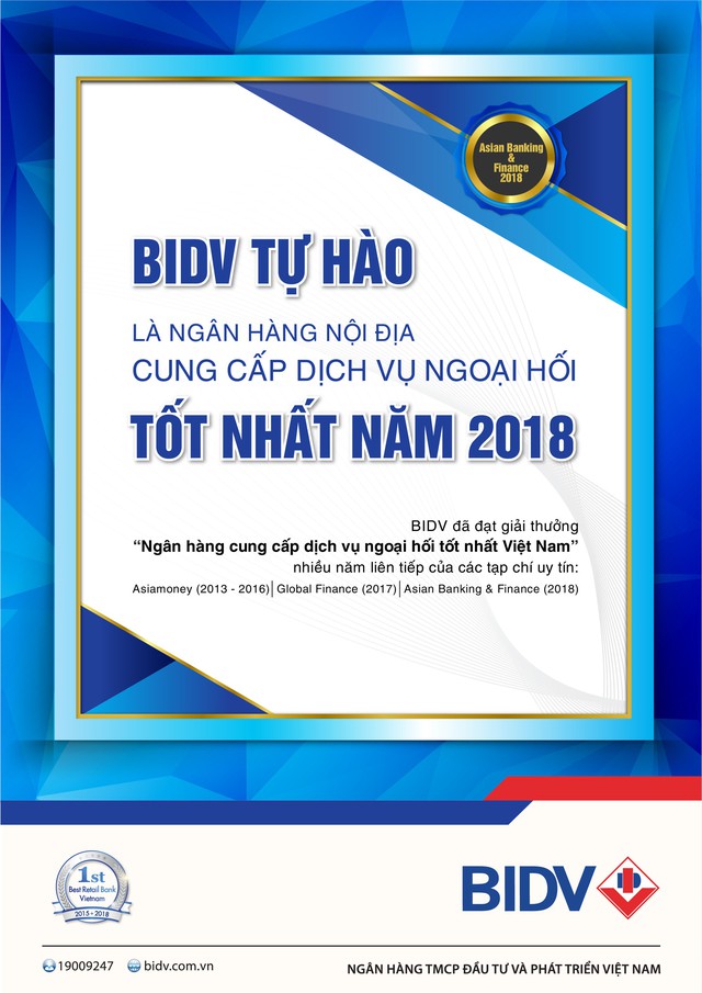 BIDV được Asian Banking & Finance trao giải thưởng Ngân hàng cung cấp dịch vụ ngoại hối tốt nhất Việt Nam - Ảnh 1.