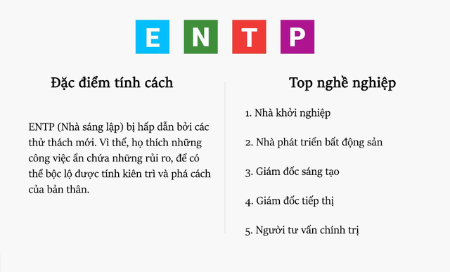 MBTI - Phương pháp chọn nghề nghiệp dựa trên tính cách, giúp người trẻ vừa biết mình là ai, vừa biết mình hợp với điều gì - Ảnh 5.