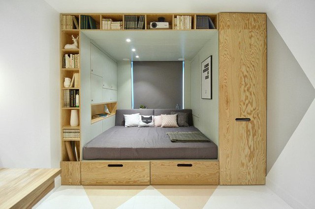 Với cách thiết kế thông minh, cô gái đã biến căn phòng 12m² đi thuê trở thành không gian sống vô cùng sang chảnh - Ảnh 2. Với cách thiết kế thông minh, cô gái đã biến căn phòng 12m² đi thuê trở thành không gian sống vô cùng sang chảnh - Ảnh 2.