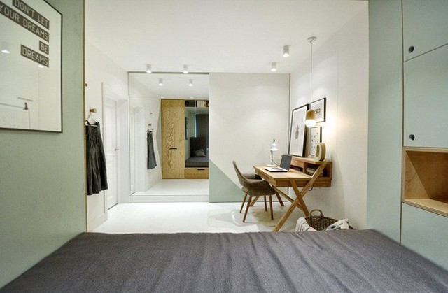 Với cách thiết kế thông minh, cô gái đã biến căn phòng 12m² đi thuê trở thành không gian sống vô cùng sang chảnh - Ảnh 7. Với cách thiết kế thông minh, cô gái đã biến căn phòng 12m² đi thuê trở thành không gian sống vô cùng sang chảnh - Ảnh 7.