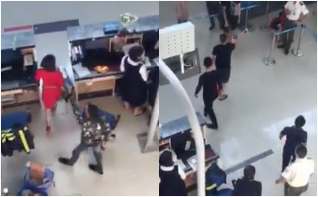 Clip sốc: Nữ nhân viên sân bay bị nhóm thanh niên tát vào mặt, đạp ngã xuống đất trước sự chứng kiến của nhiều người - Ảnh 2.
