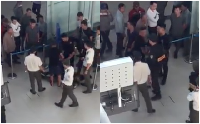 Clip sốc: Nữ nhân viên sân bay bị nhóm thanh niên tát vào mặt, đạp ngã xuống đất trước sự chứng kiến của nhiều người - Ảnh 3.