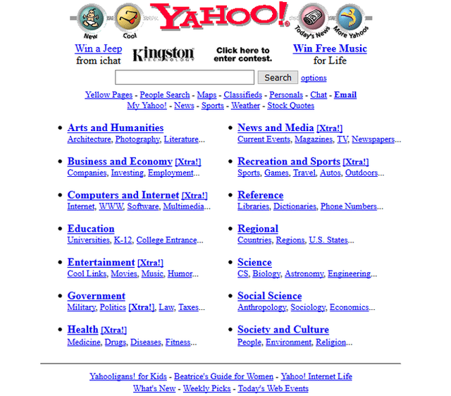 Quay ngược thời gian, xem 12 website nổi tiếng ngày xưa trông ra sao - Ảnh 2.