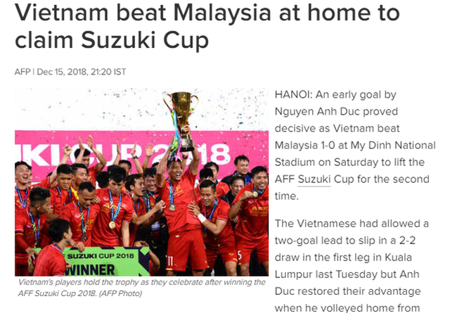Báo Malaysia và quốc tế nói gì khi tuyển Việt Nam vô địch AFF Cup 2018? - Ảnh 10.