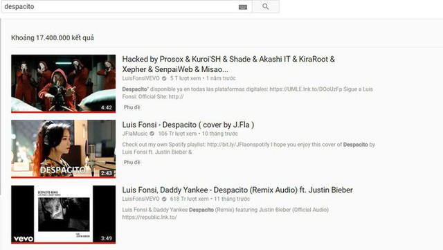 Video 5 tỷ views Despacito đột ngột biến mất trên YouTube, thay bằng dòng chữ đã bị hack - Ảnh 1.