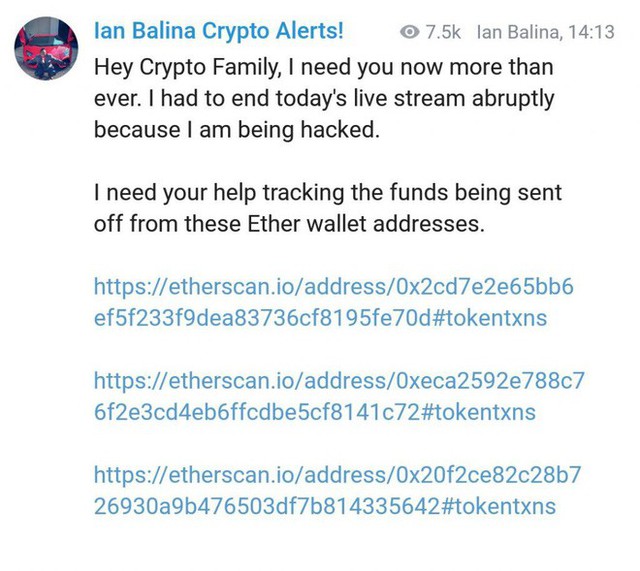 Chuyên gia tiền mã hóa đang phát sóng trực tiếp trên YouTube thì bị hacker đánh cắp 2 triệu USD Ethereum - Ảnh 2. Chuyên gia tiền mã hóa đang phát sóng trực tiếp trên YouTube thì bị hacker đánh cắp 2 triệu USD Ethereum - Ảnh 2.