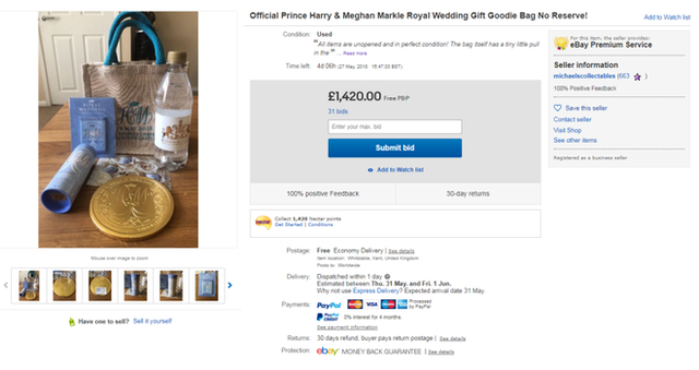  Bên trong túi quà cưới của Hoàng tử Harry và Công nương Meghan có gì đặc biệt mà người phụ nữ rao bán trên ebay với giá hơn 650 triệu đồng? - Ảnh 6.