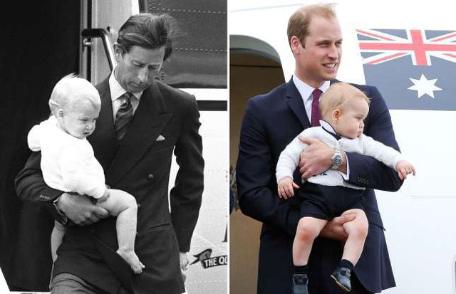 Những khoảnh khắc giống nhau như 2 giọt nước giữa Hoàng tử George và bố William - Ảnh 4.