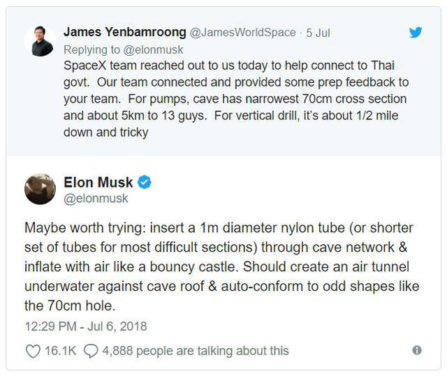 Elon Musk đề xuất phương án cực kỳ sáng tạo để giải cứu đội bóng Thái Lan - Ảnh 1.