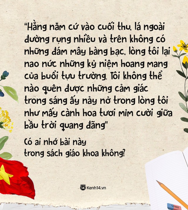 Lại một mùa khai trường nữa đã đến, bạn có nhớ kỉ niệm đáng nhớ nhất của mình về ngày này là gì không? - Ảnh 1.