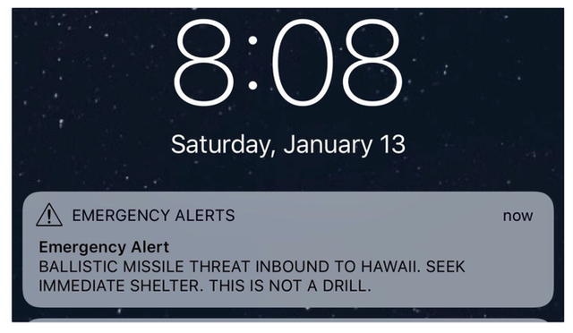 Người dân Mỹ được một phen hết hồn với báo động cảnh báo nguy cơ tên lửa đạn đạo tại Hawaii - Ảnh 1.