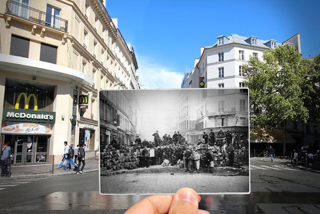 Những bức ảnh “xuyên thời gian” tái hiện Paris xưa và nay đầy sáng tạo - Ảnh 2. Những bức ảnh “xuyên thời gian” tái hiện Paris xưa và nay đầy sáng tạo - Ảnh 2.