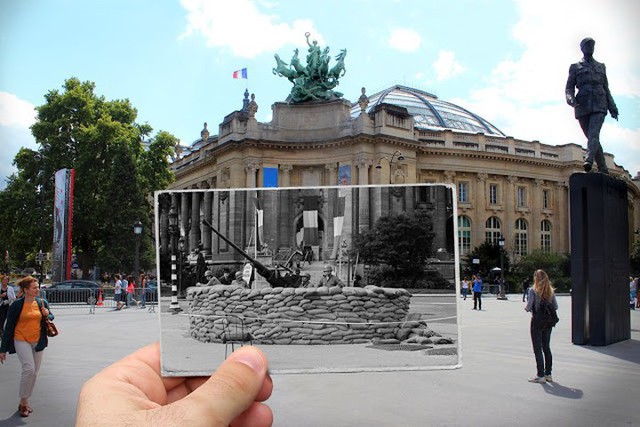 Những bức ảnh “xuyên thời gian” tái hiện Paris xưa và nay đầy sáng tạo - Ảnh 19. Những bức ảnh “xuyên thời gian” tái hiện Paris xưa và nay đầy sáng tạo - Ảnh 19.
