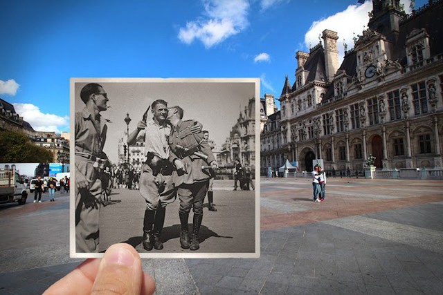 Những bức ảnh “xuyên thời gian” tái hiện Paris xưa và nay đầy sáng tạo - Ảnh 20. Những bức ảnh “xuyên thời gian” tái hiện Paris xưa và nay đầy sáng tạo - Ảnh 20.
