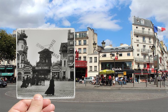 Những bức ảnh “xuyên thời gian” tái hiện Paris xưa và nay đầy sáng tạo - Ảnh 5. Những bức ảnh “xuyên thời gian” tái hiện Paris xưa và nay đầy sáng tạo - Ảnh 5.