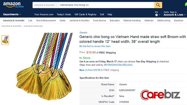 Từ chuyện Hộp Cao sao vàng 2.000 đồng bán trên Amazon 7 USD, chiếc nón lá rao bán giá gấp 10 lần, DN Việt sẽ hưởng lợi lớn khi Amazon hợp tác với Việt Nam? - Ảnh 1.