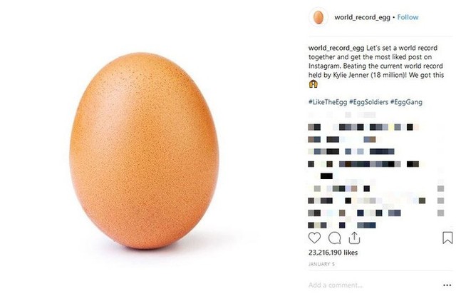 Một quả trứng gà đã đánh bại Kylie Jenner, trở thành bức ảnh nhiều likes nhất lịch sử Instagram - Ảnh 1.