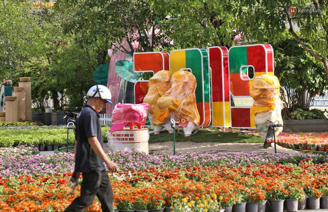 Cận cảnh đường hoa Nguyễn Huệ ở Sài Gòn trước giờ khai mạc đón Tết Kỷ Hợi 2019 - Ảnh 3.