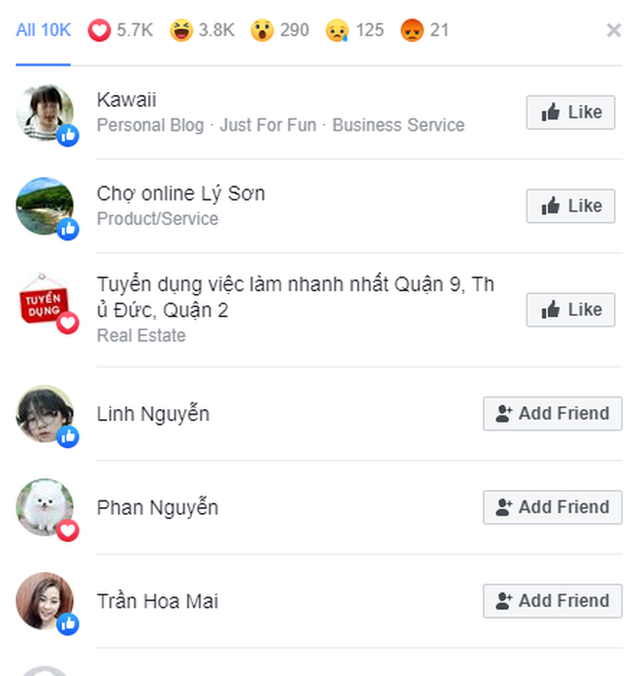 Facebook Việt Nam có biến: Không xuất hiện danh sách Like, chỉ đếm Like tối đa đến 10.000? - Ảnh 4.