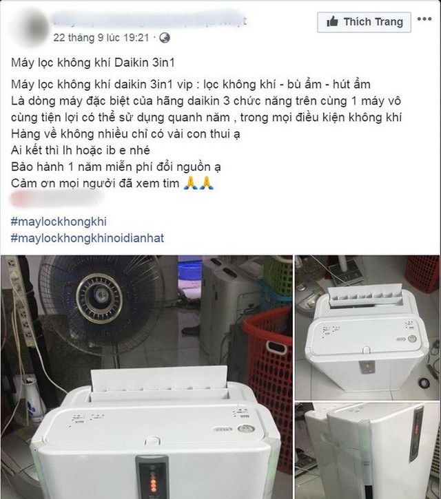 Người Hà Nội bỏ tiền triệu mua khẩu trang xịn và máy lọc không khí, xuất hiện nhiều lời chào hàng chưa kiểm định trên MXH - Ảnh 7. Người Hà Nội bỏ tiền triệu mua khẩu trang xịn và máy lọc không khí, xuất hiện nhiều lời chào hàng chưa kiểm định trên MXH - Ảnh 7.