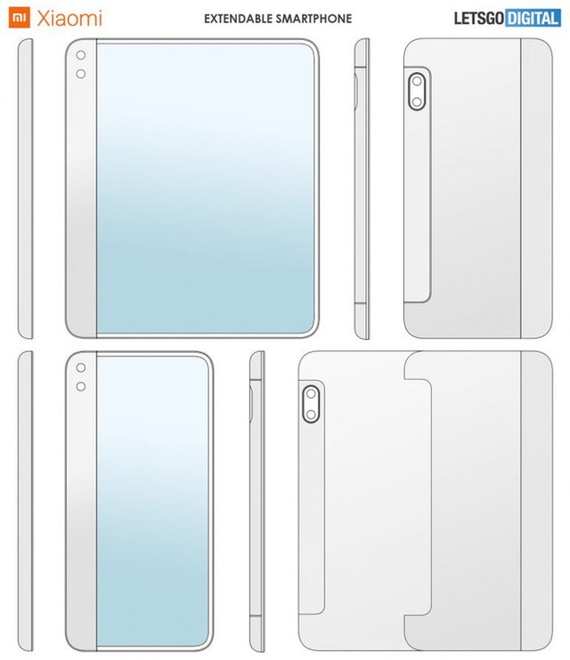 Teléfono inteligente de desplazamiento de una cara patentado por Xiaomi - Foto 1.