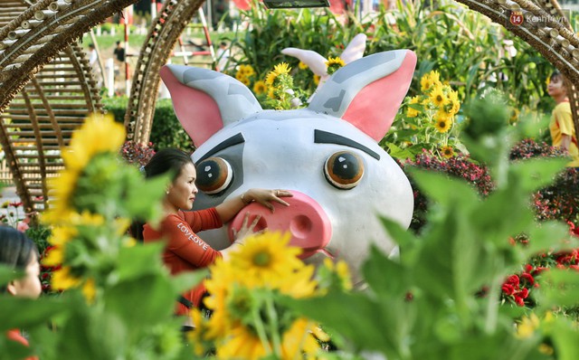 Ngắm đàn lợn với biểu cảm buồn cả thế giới ngộ nghĩnh và hài hước trên đường hoa xuân quận 7 - Ảnh 11.