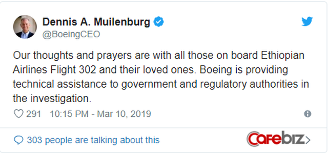 CEO hãng Boeing lần đầu chia sẻ thông tin sau thảm họa của Ethiopian Airlines - Ảnh 1.