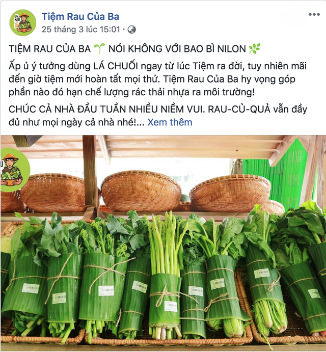 Sau Chiang Mai, các cửa hàng rau ở Việt Nam cũng bắt đầu chiến dịch hạn chế túi nilon - Ảnh 1.