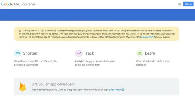 Kể từ bây giờ, trình rút gọn Goo.gl chính thức bị khai tử - Ảnh 1.
