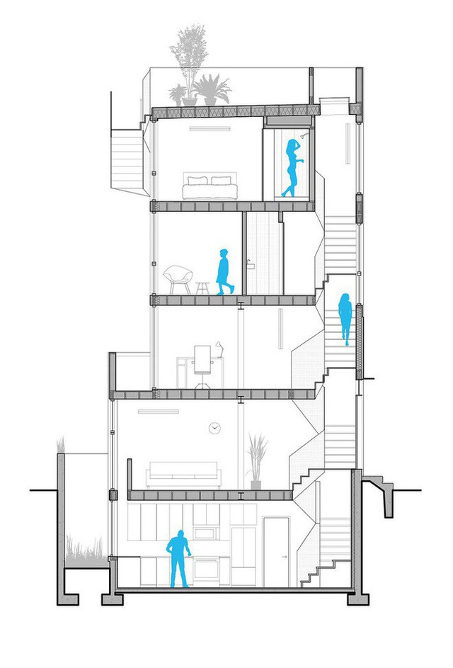  Ngôi nhà 32m² thiết kế như tòa cao ốc mini khiến ai nấy đều trầm trồ - Ảnh 14.