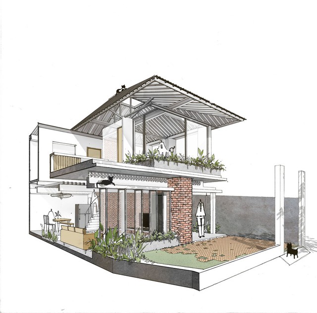 [Ảnh] Thiết kế đặc biệt giúp ngôi nhà ở TP HCM chống lại nắng nóng - Ảnh 2.