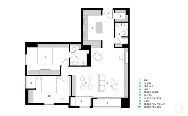 Cùng xem căn hộ 127m² có tổng chi phí thi công và hoàn thiện là 1,3 tỷ đồng ở Hà Nội này đặc biệt như thế nào - Ảnh 3. Cùng xem căn hộ 127m² có tổng chi phí thi công và hoàn thiện là 1,3 tỷ đồng ở Hà Nội này đặc biệt như thế nào - Ảnh 3.