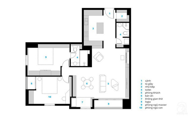 Cùng xem căn hộ 127m² có tổng chi phí thi công và hoàn thiện là 1,3 tỷ đồng ở Hà Nội này đặc biệt như thế nào - Ảnh 3.