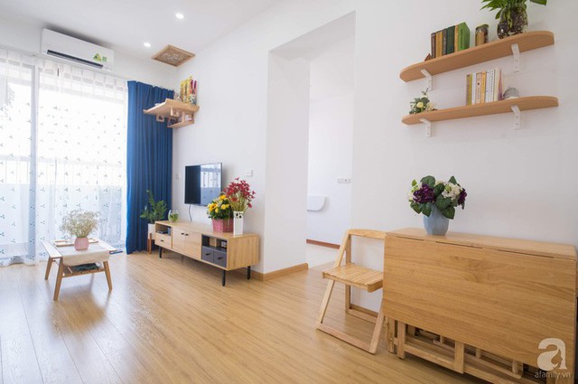 Căn hộ 66m² trên tầng cao với thiết kế đơn giản ở quận Thanh Xuân của gia chủ yêu màu xanh biển - Ảnh 6.