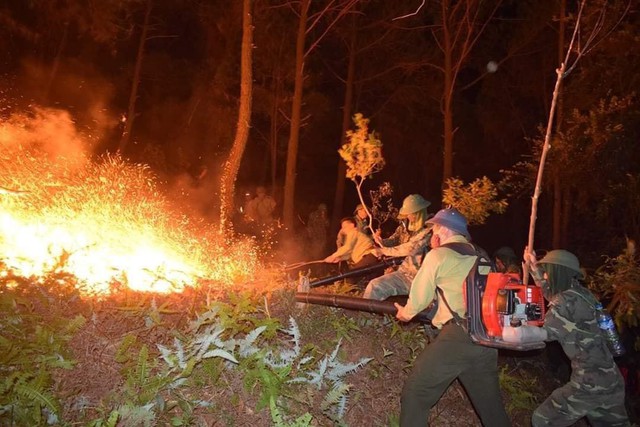 20 tiếng dầm mình trong biển lửa cứu rừng ngùn ngụt cháy ở Hà Tĩnh - Ảnh 1.
