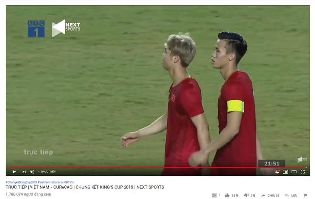 Trận chung kết King’s Cup 2019 giữa hai ĐT Việt Nam và Curacao đạt lượng người xem cao kỷ lục trên YouTube - Ảnh 1.